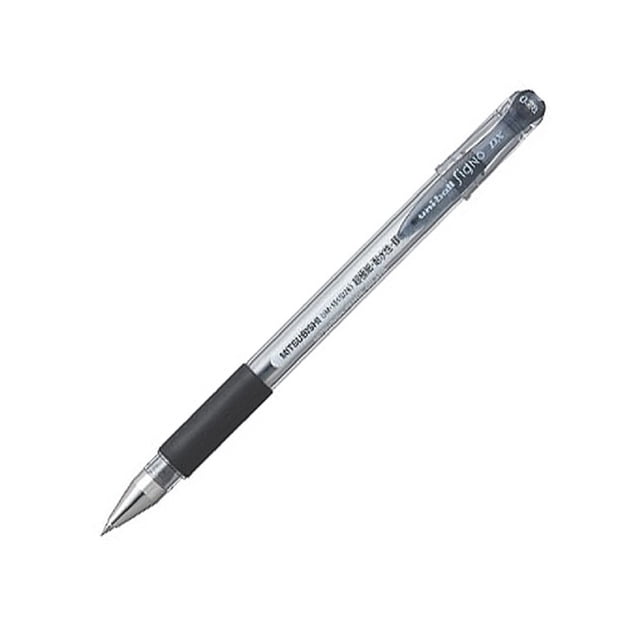 Bolígrafo de tinta de gel Uni-Ball Signo DX UM-151, 0,28 mm, negro, 10 unidades