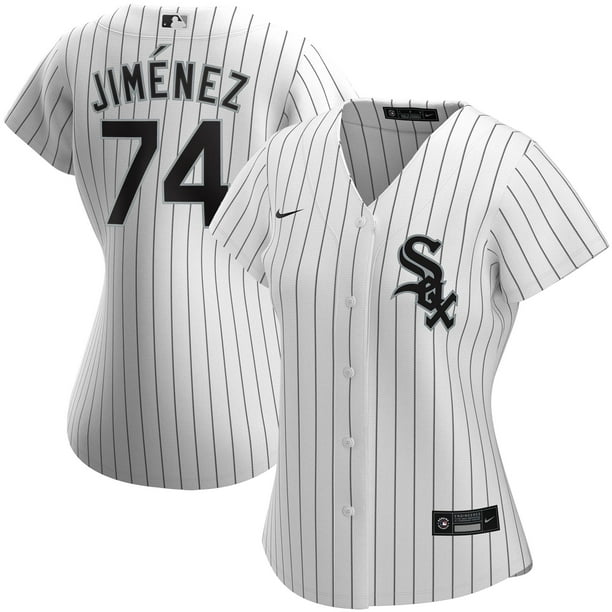 حلاوة طحينية طعمة White Sox #74 Eloy Jimenez White Alternate Home Women's Stitched Baseball Jersey حلاوة طحينية طعمة