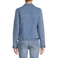 thumbnail image 3 of Time and Tru Women's Button Down Denim Jacket, Sizes XS-XXXL, 3 of 5