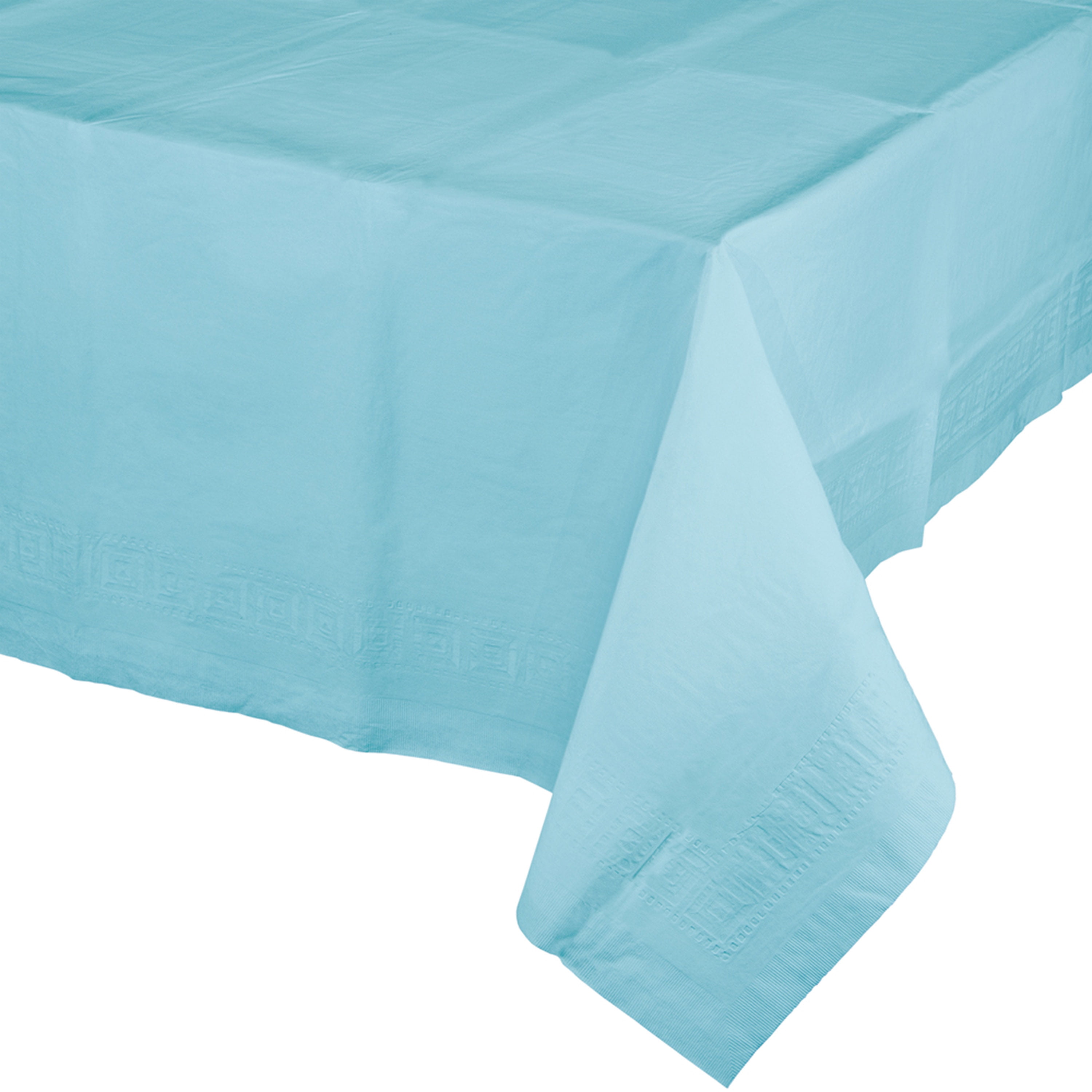 Pastel Blue Paper Tablecloths, 3 Count