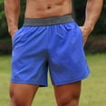 thumbnail image 1 of Pantalones cortos deportivos para hombre cintura elástica bolsillo para toalla lazo para correr baloncesto gimnasio atlético ajuste holgado pantalones cortos casuales de secado rápido, 1 of 7