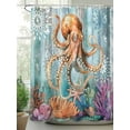 thumbnail image 2 of Shower Curtain Shower Curtains for Bathroom, Waterproof Polyester Shower Curtain Set with Hooks, Stall Long Size 54"x78", 2 of 6
