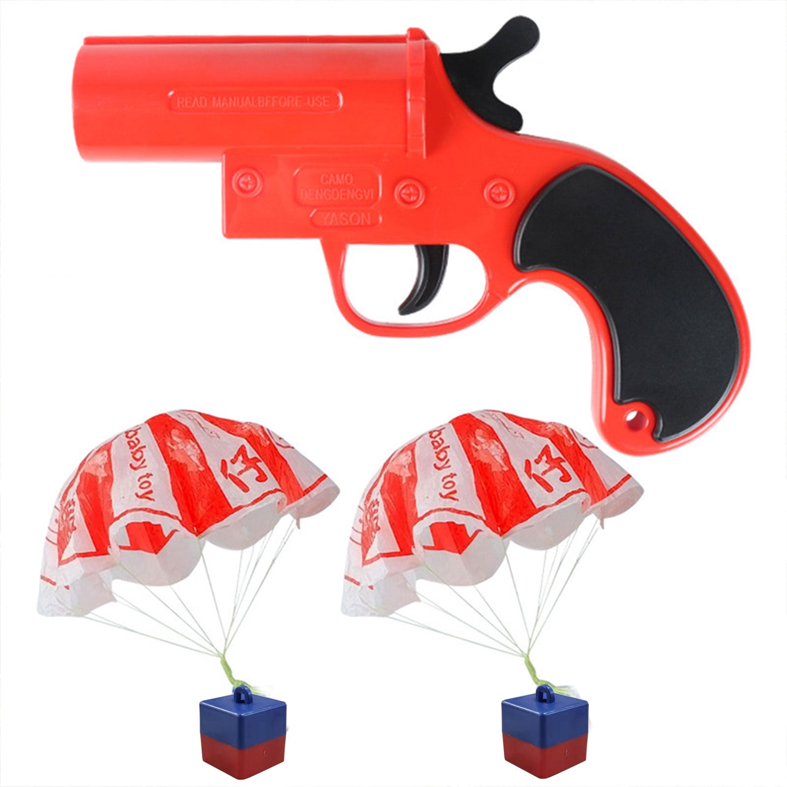 ZENTREE Realistic Signal Guns Throwing Parachute Family Games Preschool