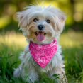 thumbnail image 2 of Dog Bandana 1 Pack,Pink Ribbon Pattern Bandanas for Dogs,Cat Bandana,Small/ Large Dog Bandana 2 Size,Dog Bandanas Girl Boy, 2 of 6