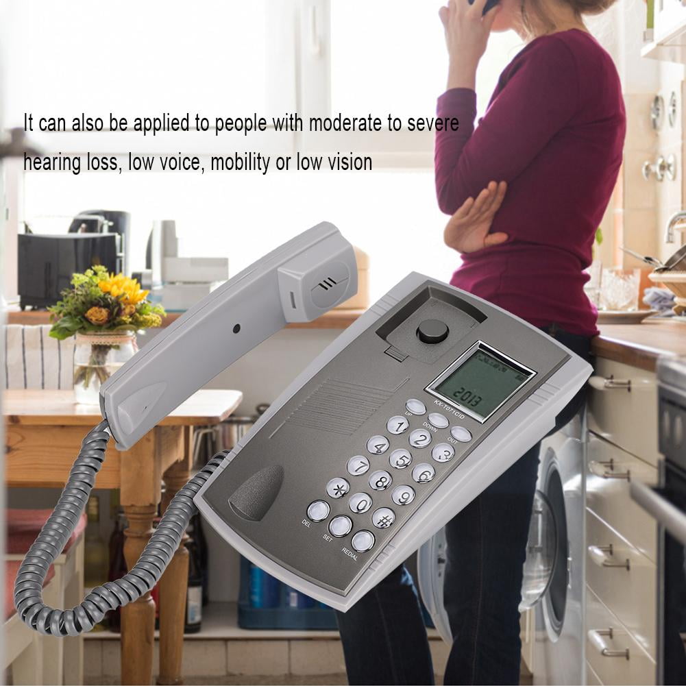 Fosa Home Corded Telephone,CKX071 Wall Mount Desktop Corded Telephone Phone Mute Home Office