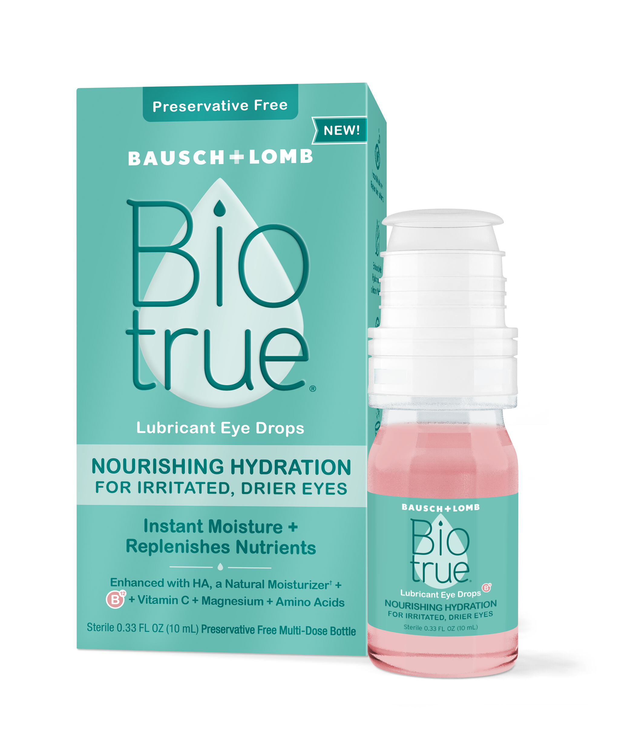 Biotrue Nourishing Hydration Eye Drops for Irritated, Drier Eyes from