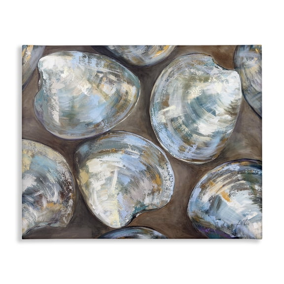 Stupell Industries Tropical Clam Shell Pattern Canvas Art, 20 x 16, by Jeanette Vertentes