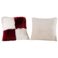 thumbnail image 2 of Ludlz Throw Pillow Case Comfortable with Pillow Inner Hidden Zipper Long Plush Splicing Pillow Cover for Dormitory, 2 of 8