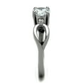 thumbnail image 4 of Women's Stainless Steel Engagement Ring with AAA Grade CZ in Clear - Size 6, 4 of 4