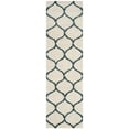 thumbnail image 3 of SAFAVIEH Hudson Arline Geometric Shag Runner Rug, Ivory/Slate Blue, 2'3" x 8', 3 of 7