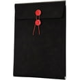 thumbnail image 1 of PU Leather A4 File Folder Document Holder Filing Envelope Project File Portfolio with String Tie Closure 3/4 Inch Expansion Brown File Folder, 1 of 7