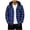 Blue, variant on Men's Plaid Hooded Shacket, Cotton Blend Flannel Jacket with Drawstring Hood and Sleeve Zipper Pocket, Lightweight Casual Outdoor Coat