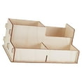 thumbnail image 5 of CarpNettore Desk Organiser with Compartments Sticky Note Holder Tabletop Storage Display Box, 5 of 9