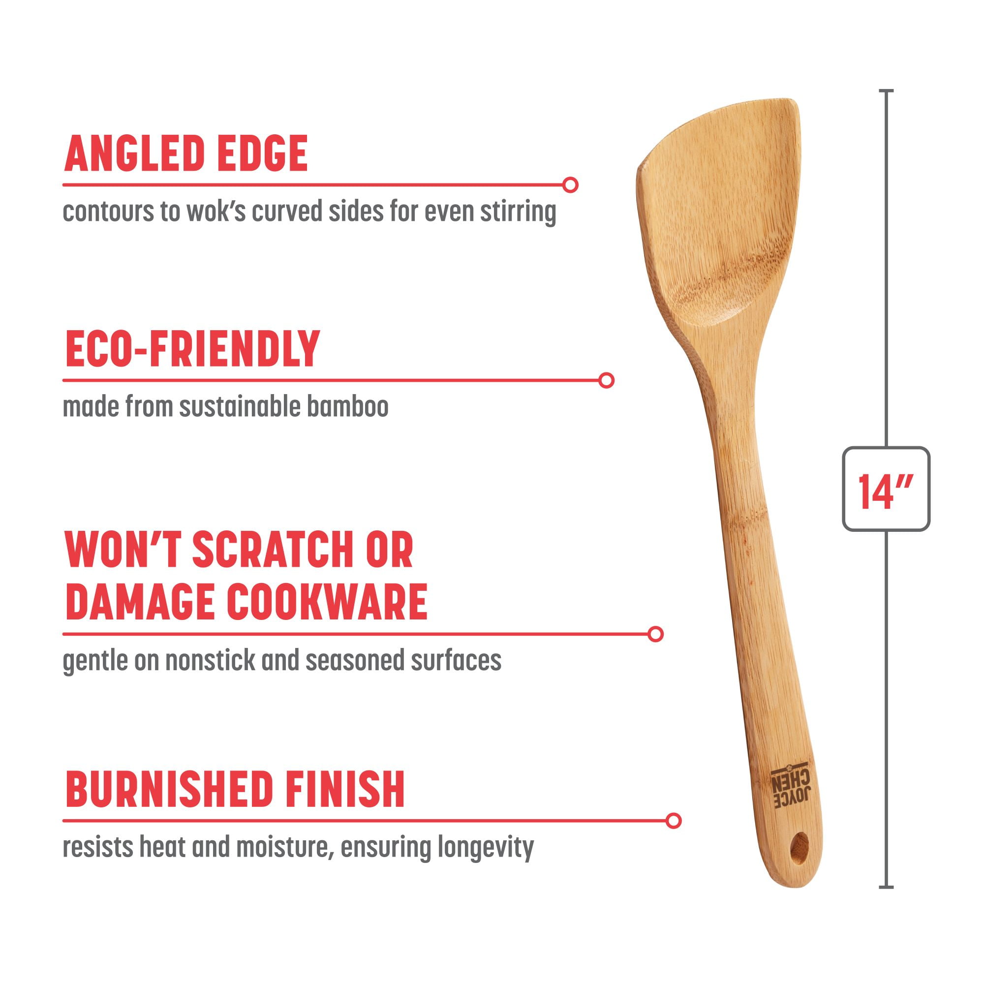 Joyce Chen Bamboo Stir Fry Spatula - Thumbnail 5