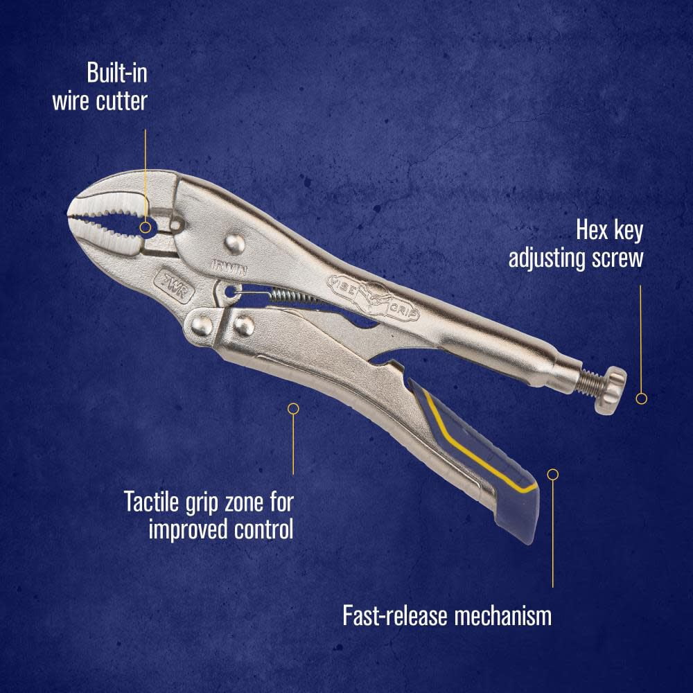 IRWIN 07T - Fast Release 7" Curved Jaws Locking Pliers