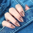 thumbnail image 1 of 20pcs/Box Hit Color False Nail Long French Fake Nails Detachable Ballet Coffin Nail Tips With Rhinestones Press on Nail Art Tool (JP966-B5), 1 of 1