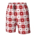 thumbnail image 4 of Fotbe Plaid Heart Trajes de Baño Estampados para Hombre, Shorts de Verano de Secado Rápido, Ropa de Playa, Bañadores-Small, 4 of 6