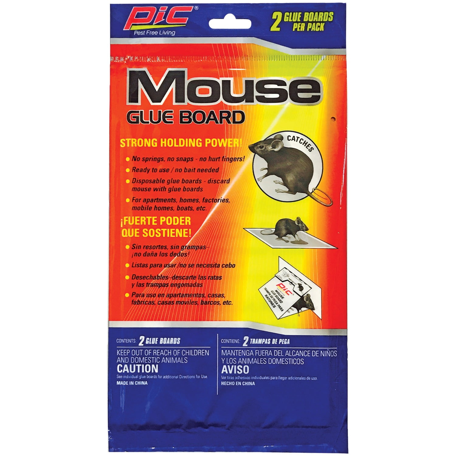 Pic Gmt2f Glue Mouse Boards, 2 Pk