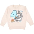 thumbnail image 2 of Inktastic 4th Birthday Shark with Cake Toddler Sweatshirt, 2 of 4