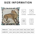 thumbnail image 5 of Nawypu  Designer Throw Pillow Covers for Couch,Vintage French Pillows Cover with Cheetah Pattern and White Pendant,Farmhouse Decorative Square Pillowcases for Bed Living Room Outdoor, 5 of 5