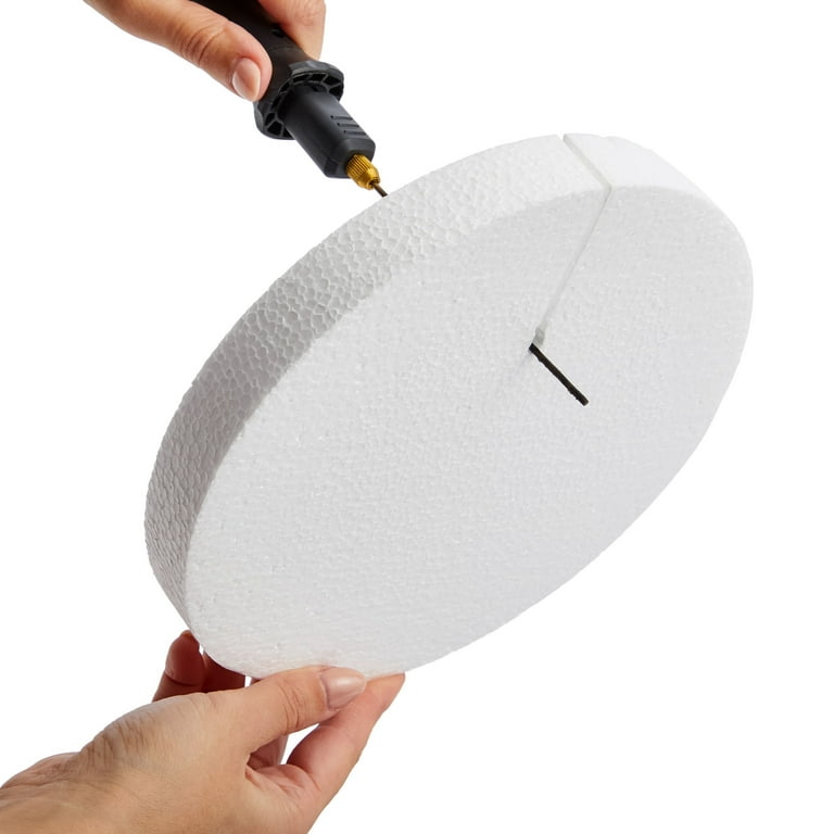 Uxcell Foam Circles for Crafts 11.81 x 11.81 x 0.79 Inch Polystyrene Round  Foam Disc for DIY Projects 