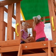 Backyard Discovery Oakmont Cedar Wooden Swing Set with 4 foot dek height.