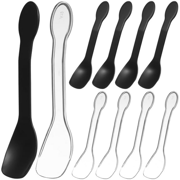 100pcs Disposable Spoons Plastic Cake Spoons Dessert Spoons Ice-cream Spoons for Home Shop Party