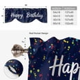 thumbnail image 6 of Happy Birthday Tie Up Valance Curtains for Windows, Kitchen Curtains Window Treatments, Navy Blue Modern Abstract Art Short Window Shades Valances for Bedroom Bathroom Cafe 54"x18", 6 of 8