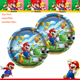 thumbnail image 1 of Nueva decoración de cumpleaños de Mario, suministros para fiestas de dibujos animados de Super Bros, vajilla desechable para niños, pegatinas, platos, globos, vasos de papel, juguetes, 1 of 5