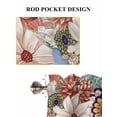 thumbnail image 7 of Boho Floral Half Window Curtains 24 Inches Long, Spring Vintage Abstract Art Flowers Window Treatment Curtain Drapes, Short Curtains Tiers for Kitchen Over Sink, 27.5"x24", 2 Panels, 7 of 7