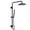 Matte Black, variant on sumerain Retrofit Rain Shower Heads System with 9 Inch Shower Head 2.5GPM, Brass Handheld Shower, Slide Bar with Adjustable Holder, Brass Diverter and Shower Hose, Chrome Finish