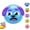 Blue, variant on New Smushers Squishy, Cute Easy Squeezy Funny Face Squishy Stress Balls, Stress Relief Desk Accessory for Adults