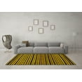 thumbnail image 3 of Ahgly Company Machine Washable Indoor Square Oriental Yellow Modern Area Rugs, 6' Square, 3 of 4