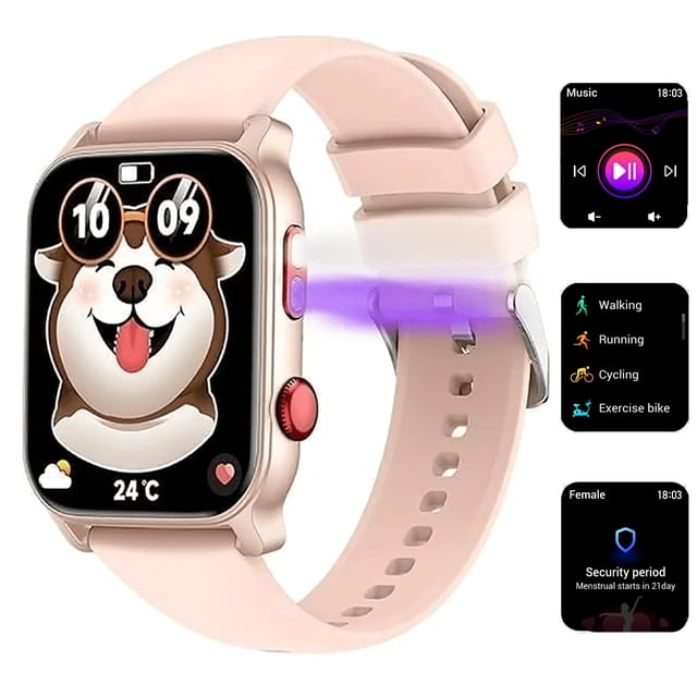 Smart Watch Bluetooth Call(Answer/Make Calls) IP68 Waterproof Fiteness Tracker Step Pedimeter 150+ Sports Modes for Android Ios Women Smartwatch