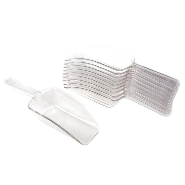 Plastic Candy Scoops Servingware, 31/4inch, 12Piece, Clear