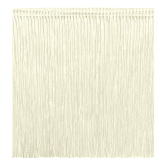 8" (20cm) Chainette Fringe Trim # CF08,, Off White Ivory #OW (White Ivory, Cream Ivory, Off White) 5 Yards (15 ft/4.5m)