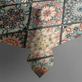 thumbnail image 4 of Rectangle Waterproof Tablecloth 60×102 Inch, Bohemian Beige Geometric Diamond Pattern Design Reusable Indoor/Outdoor Durable Table Cover for Party Kitchen Dinner Room Decor, 4 of 6