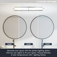thumbnail image 2 of Luxrite 36" LED Vanity Light Brushed Nickel Bathroom Light Fixture 3CCT 30W 2100 Lumens Dimmable Damp Rated ETL Listed, 2 of 7