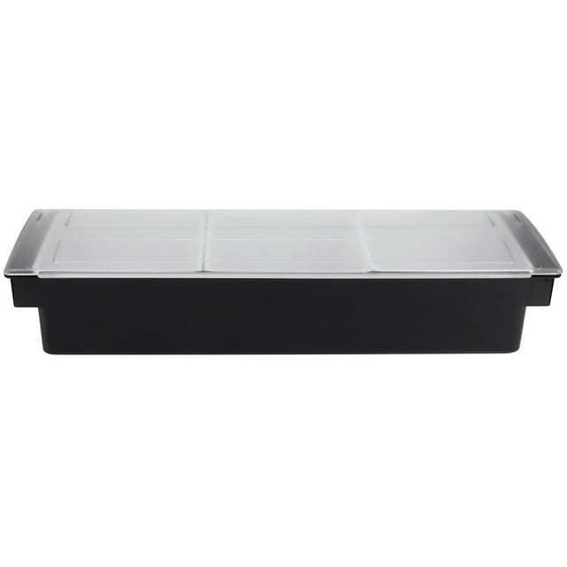 Spice Box Serving Set, Transparent Cover Seasoning Box, Portable With Lid For Coffee Shops, Hotels Bars, Restaurants 3 Compartment