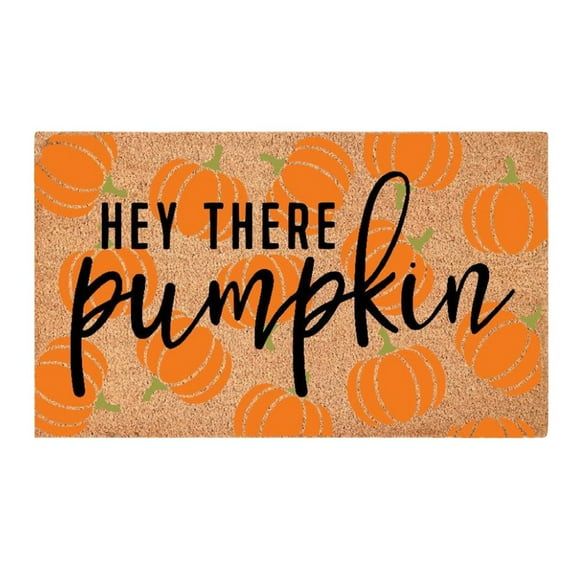 BingYELH Color Block Door Mat - Outdoor/Indoor with Pumpkin Print for Fall Decor,Color block door mat,pumpkin print mat,fall decor,front door mat,seasonal floormat