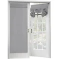thumbnail image 1 of Cortina opaca para puerta francesa de fácil instalación, 90 % - 95 % de bloqueo de luz para puertas corredizas, juego de 2, 66 x 203 cm, gris, tecnología de triple tejido, segura para niños,, 1 of 6