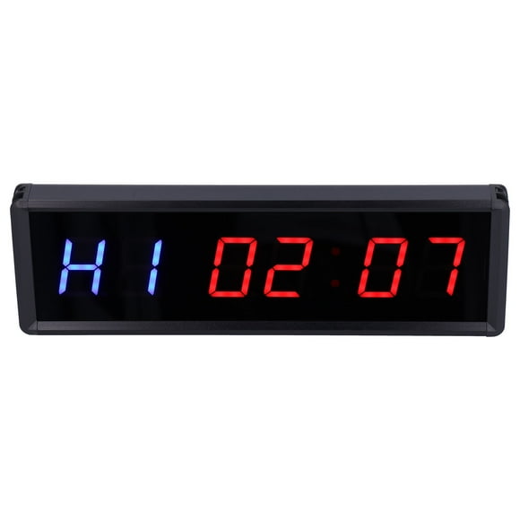 LED Interval Timer, Interval Wall Timers Gym Timer LED Timer Count Down/Up Clock with Remote for Outdoor Workout