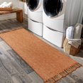 thumbnail image 2 of Collive Hallway Runner Rug, 2' x 6' Hand-Woven Reversible Washable Entryway Rugs, Terracotta Cotton Modern Farmhouse Laundry Room Carpet for Bathroom Sink Foyer Bedroom Fall Decor, 2 of 7