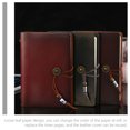 thumbnail image 2 of Leather Journal Loose Leaf Journal Notepad Vintage Diary Notepad Writing Notepad A7, 2 of 7