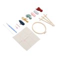 thumbnail image 1 of Kit De Inicio De Bordado, Kits De Inicio De Bordado De Aguja Perforada Descomprimidos Para Principiantes Ccdes Muchacha, 1 of 8