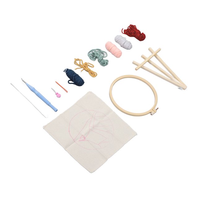 Kit De Inicio De Bordado, Kits De Inicio De Bordado De Aguja Perforada Descomprimidos Para Principiantes Ccdes Muchacha