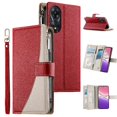 thumbnail image 1 of Funda cartera GANGXUN para OPPO A78 5G , cuero PU con tarjetero, cremallera, correa de mano, soporte y protección 563°, 1 of 6