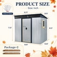 thumbnail image 5 of CarButler 8x6ft Metal Outdoor Storage Shed with Window and Transparent Plate, Lockable Sliding Doors for Garden Backyard Patio White, 5 of 7
