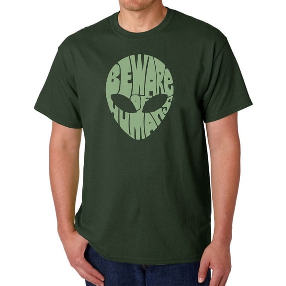 Men's Word Art T-shirt - Beware of Humans