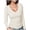 Beige, variant on Women's Ribbed V Neck Slim Fitted T Shirts Basic Solid Long Sleeve Layering Tee Tops Long Sleeve Compression Shirt Mod Bod Tops Woman T Shirt Short Sleeve Summer Sports Women Pack of Turtle Neck Top